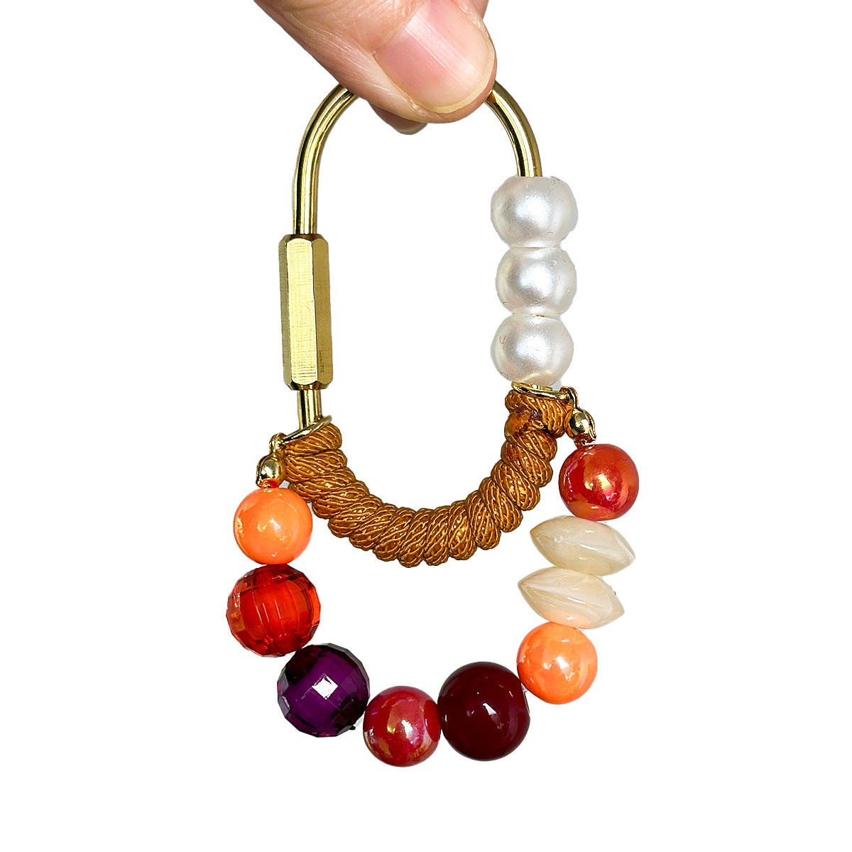Crystal Bead Heart-shaped Bag Charm - Cozy Haven