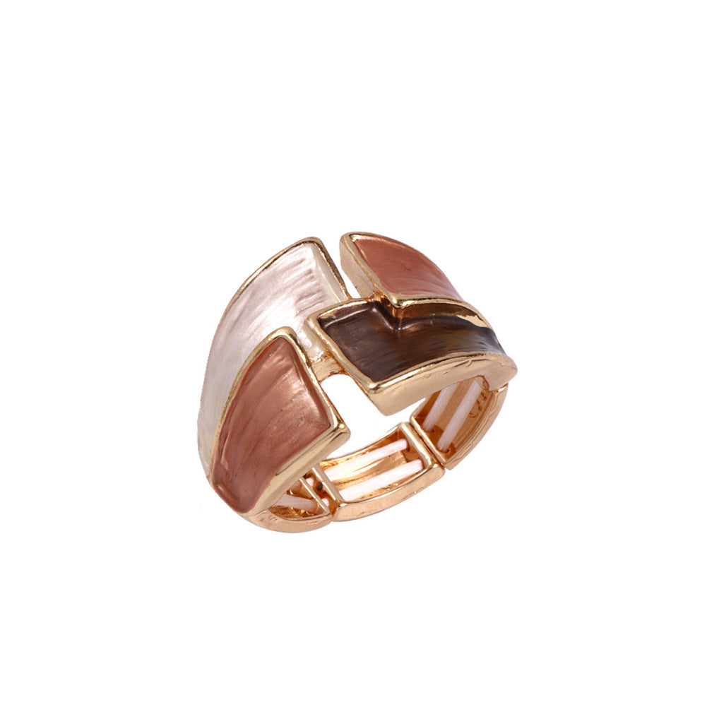Womens Colorful Painted Oil Casual Ring - Cozy Haven