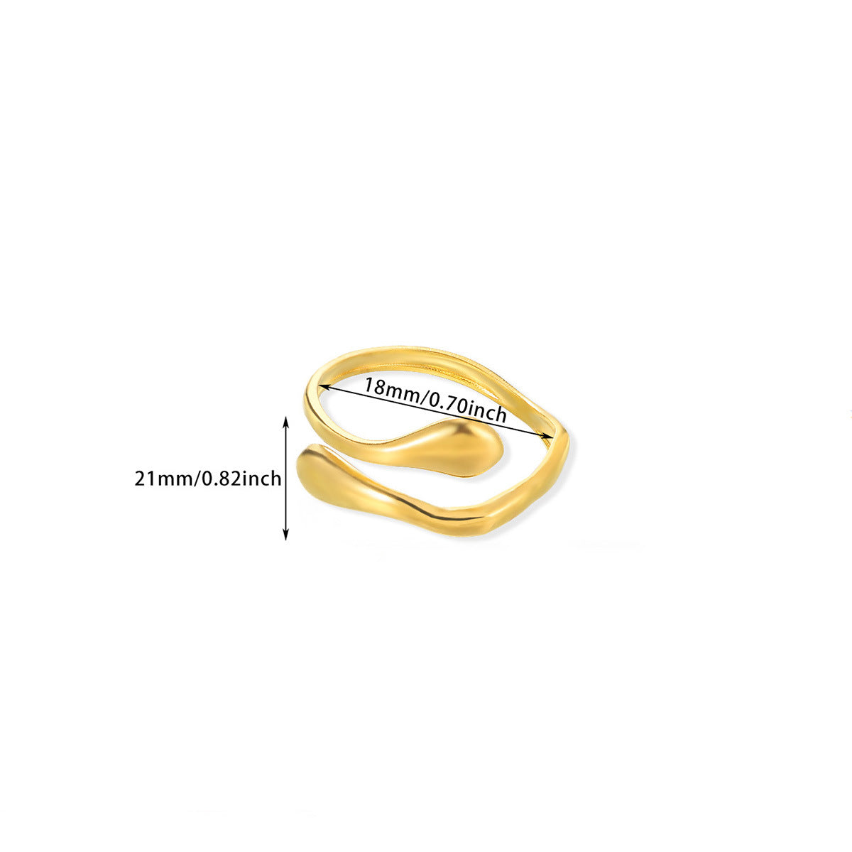 Geometric Line-cut Hollow Mens And Womens Ring - Cozy Haven