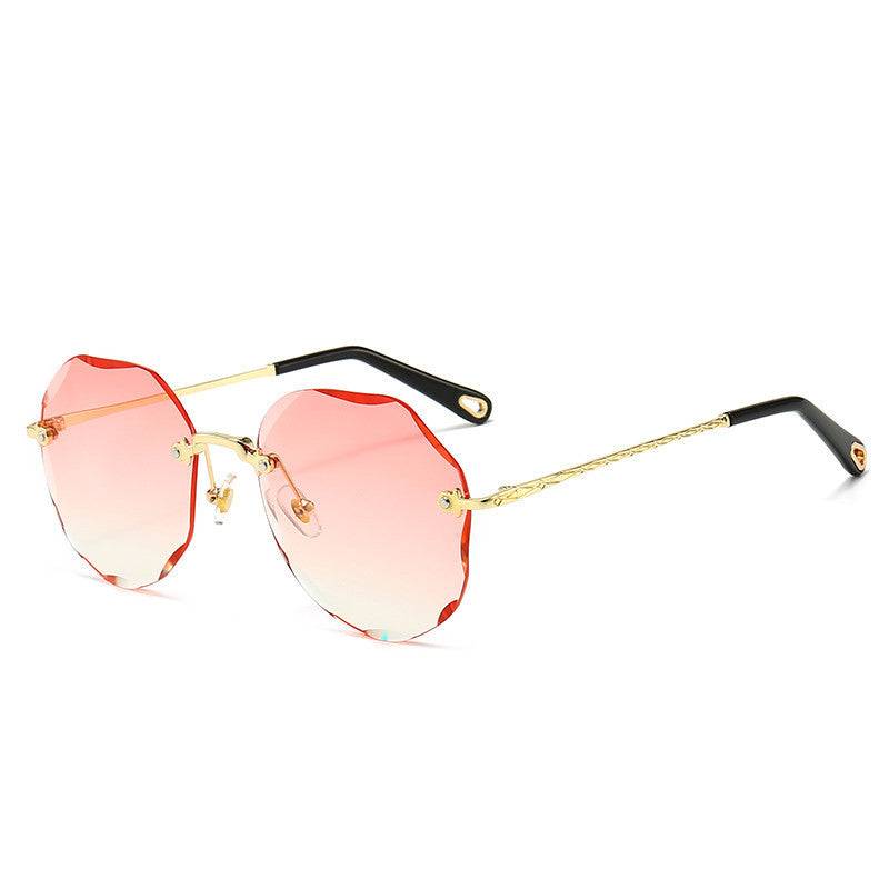 Polygonal Sunglasses Women Rimless Trimmed Sunglasses - Cozy Haven