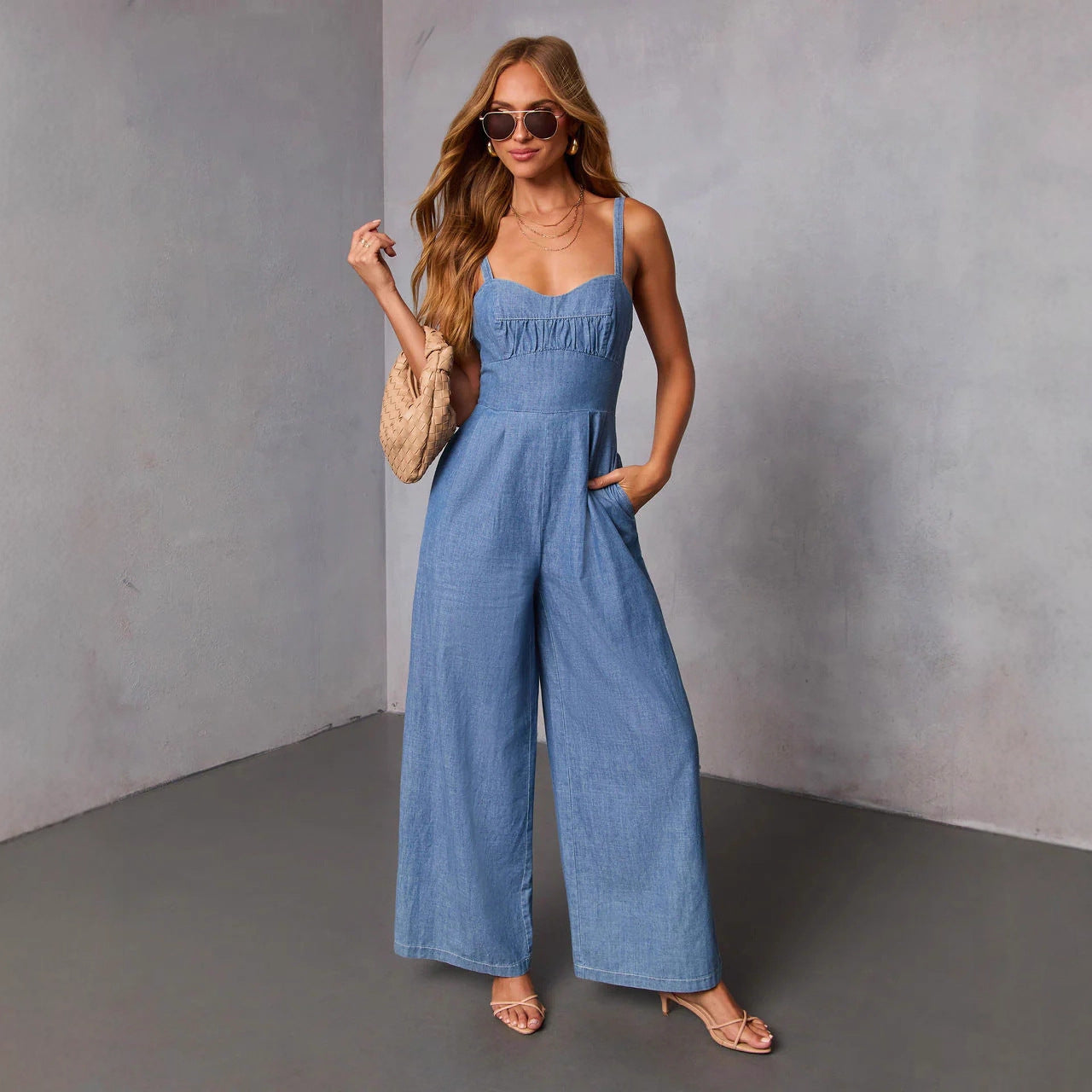 Solid-color Casual Workwear Jumpsuit For Women - Cozy Haven