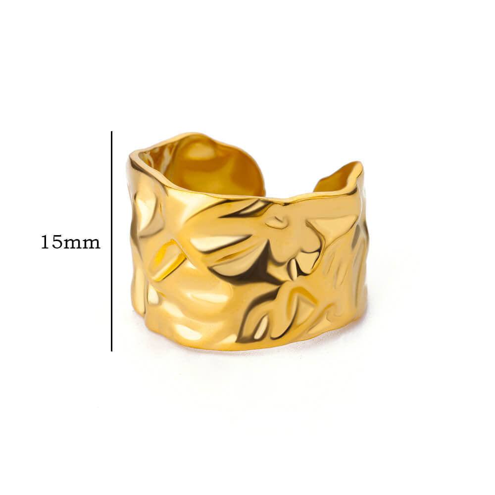 Geometric Line-cut Hollow Mens And Womens Ring - Cozy Haven