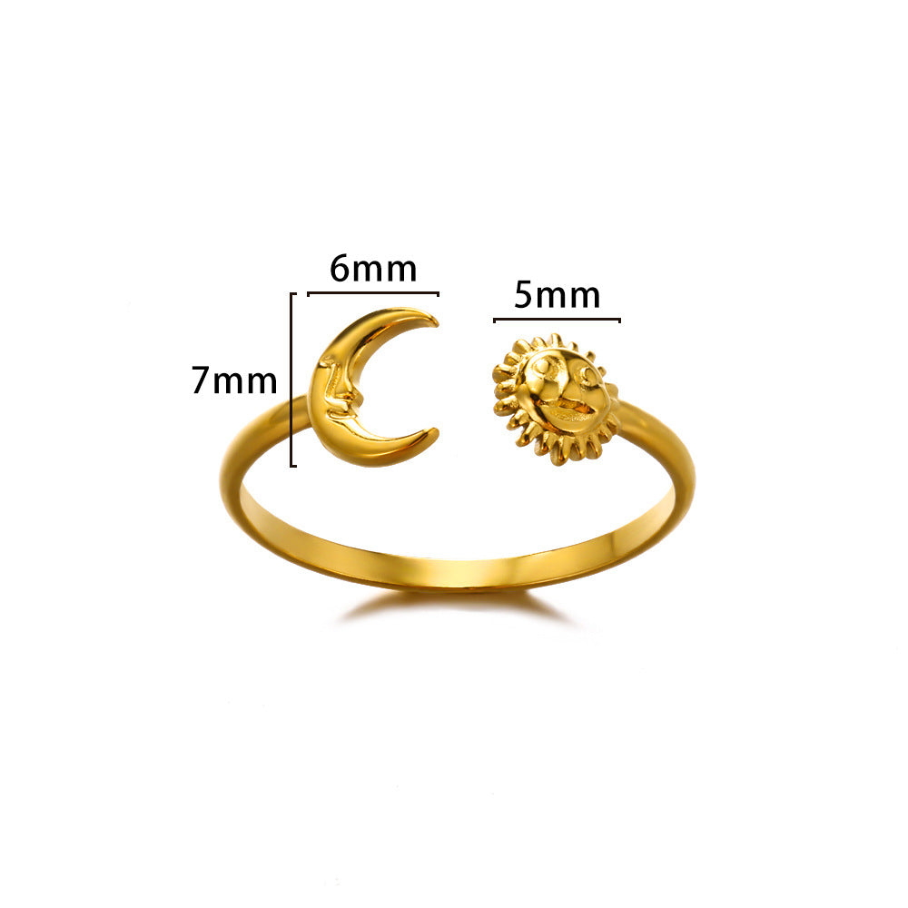 Geometric Line-cut Hollow Mens And Womens Ring - Cozy Haven