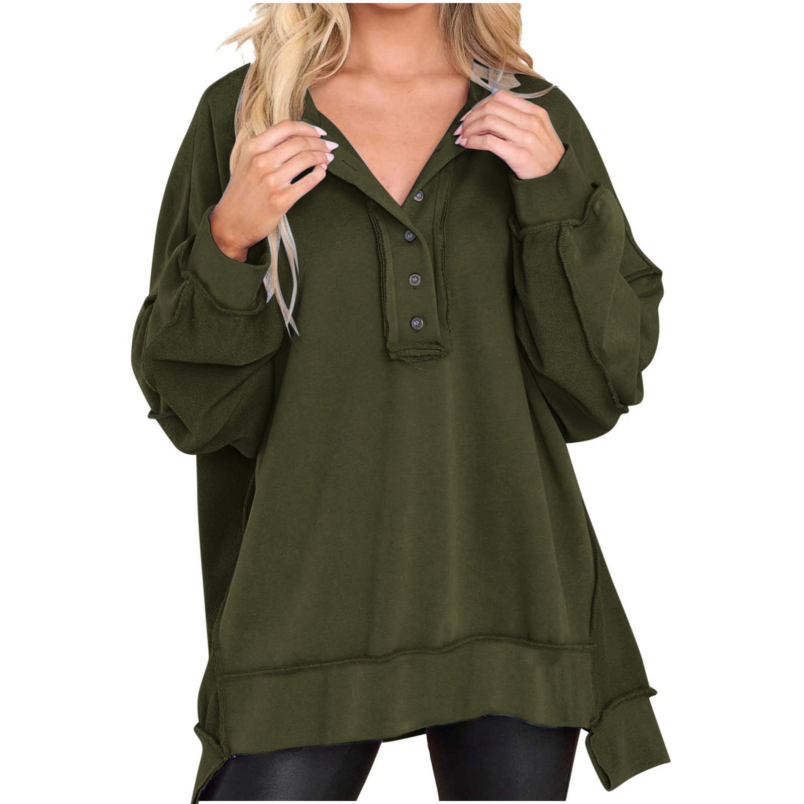 New Women's Round Neck Solid Color Top - Cozy Haven