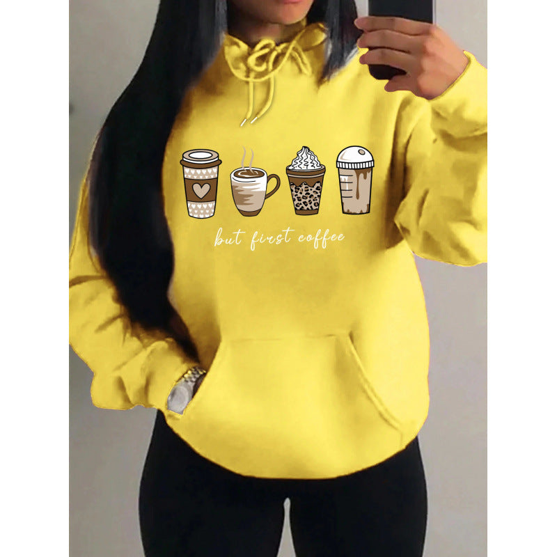 But First Coffee Cartoons Drinks Pattern - Cozy Haven