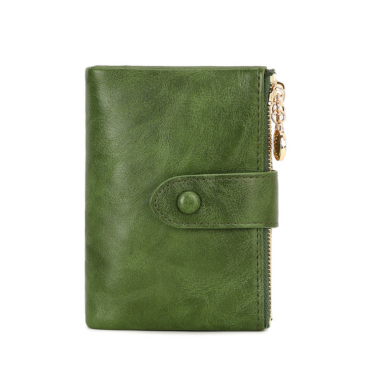 New Womens Retro Short Trifold Wallet With Dual Zippers And Multiple Card Slots - Cozy Haven