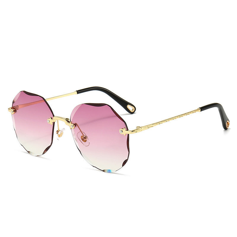 Polygonal Sunglasses Women Rimless Trimmed Sunglasses - Cozy Haven
