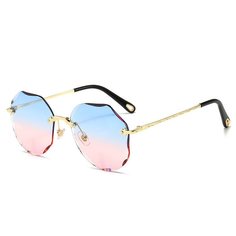 Polygonal Sunglasses Women Rimless Trimmed Sunglasses - Cozy Haven