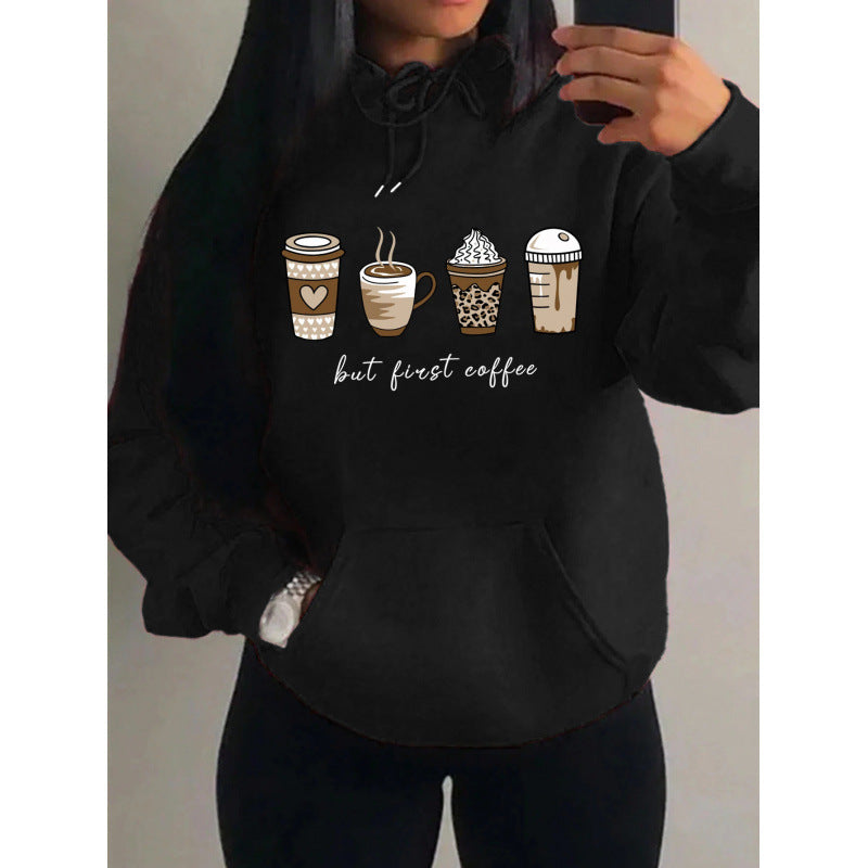 But First Coffee Cartoons Drinks Pattern - Cozy Haven