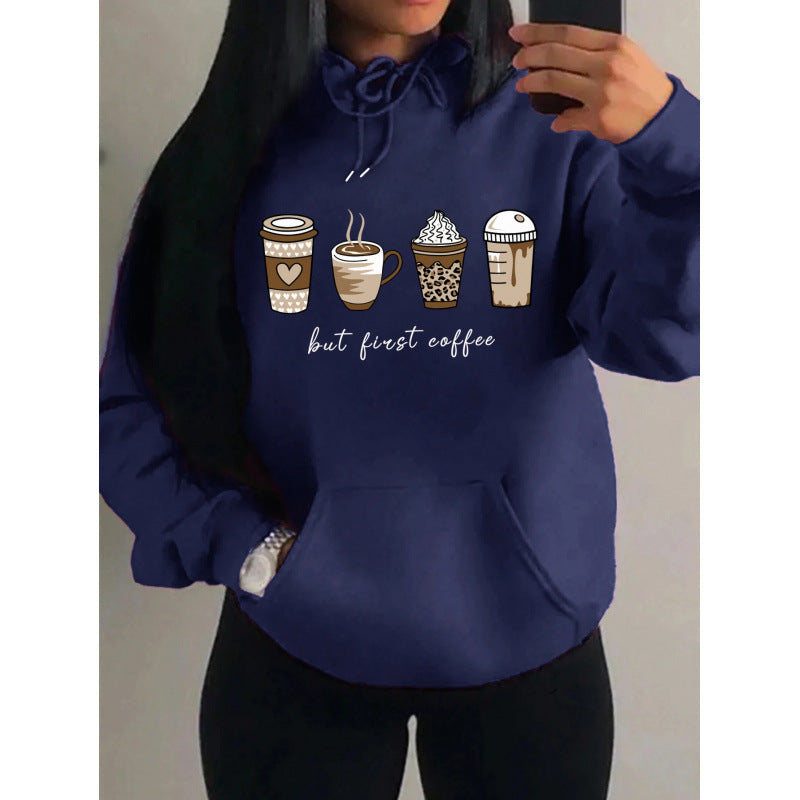 But First Coffee Cartoons Drinks Pattern - Cozy Haven