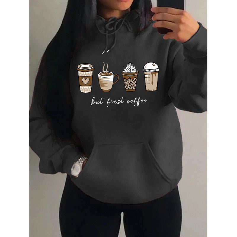 But First Coffee Cartoons Drinks Pattern - Cozy Haven