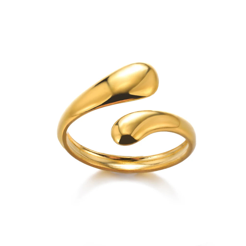 Geometric Line-cut Hollow Mens And Womens Ring - Cozy Haven