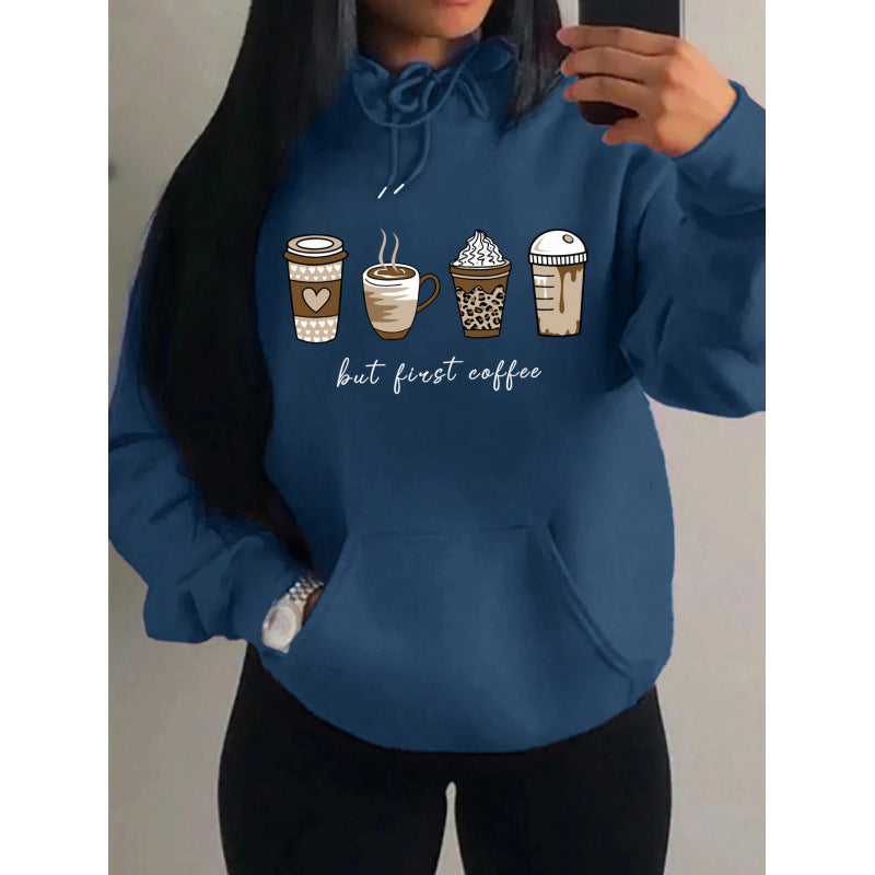 But First Coffee Cartoons Drinks Pattern - Cozy Haven