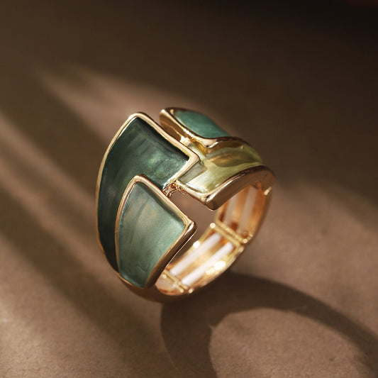 Womens Colorful Painted Oil Casual Ring - Cozy Haven