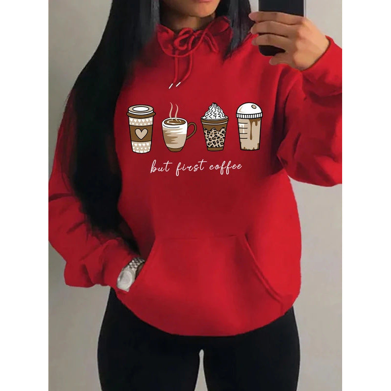 But First Coffee Cartoons Drinks Pattern - Cozy Haven