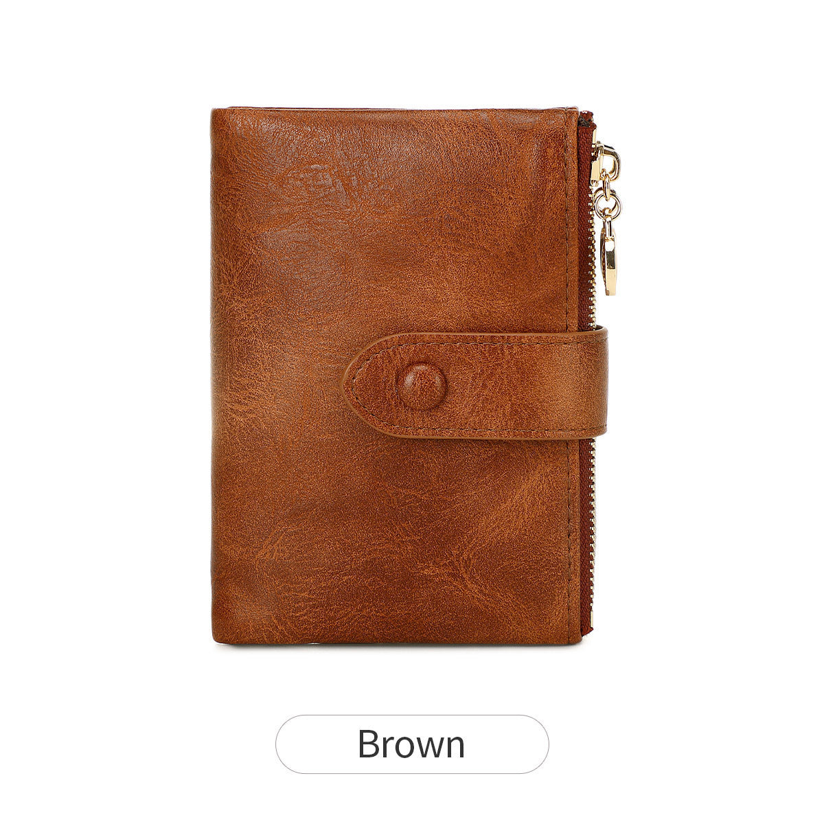 New Womens Retro Short Trifold Wallet With Dual Zippers And Multiple Card Slots - Cozy Haven