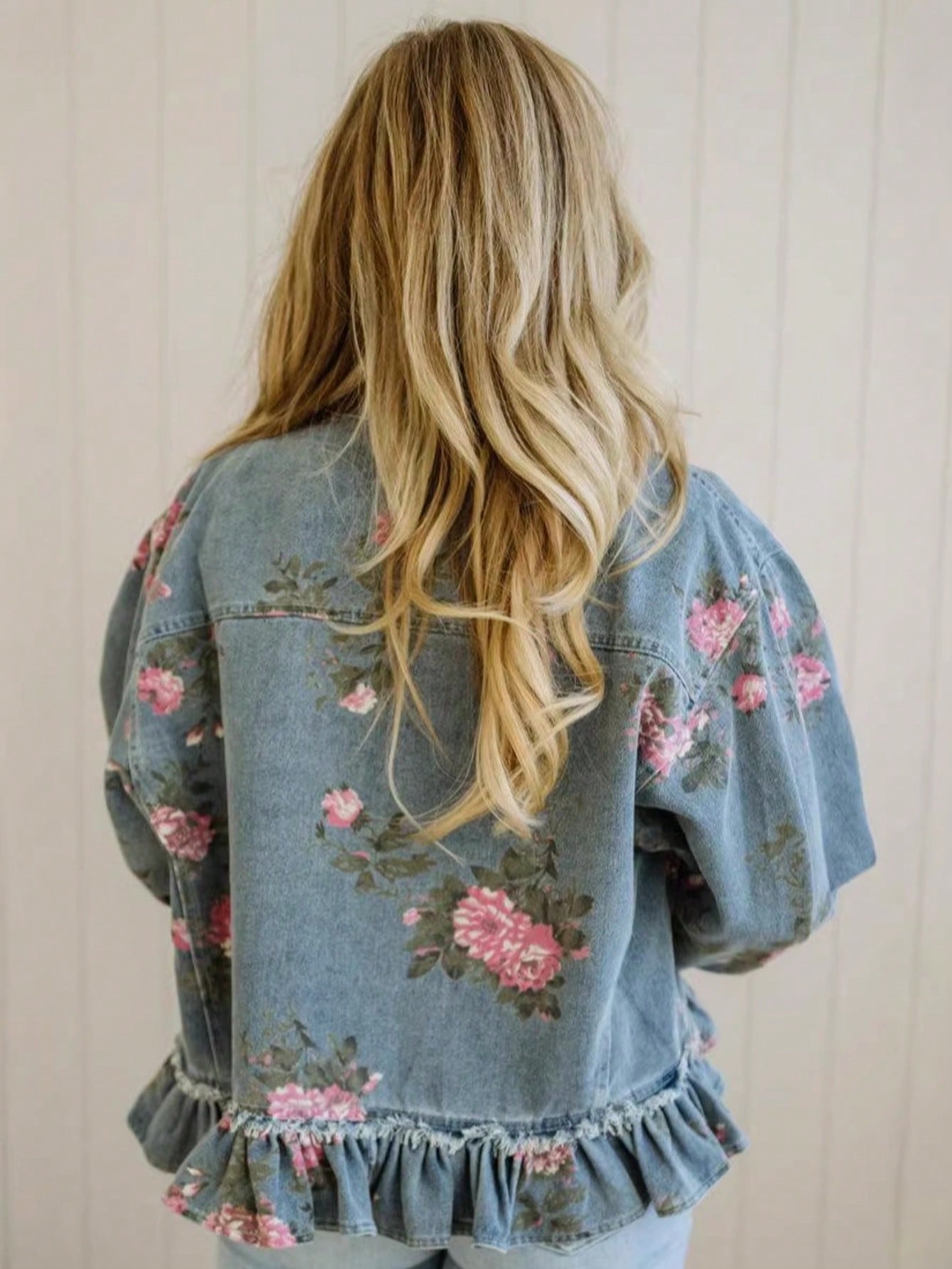 The Meadow Ruffle Denim Jacket - Cozy Haven