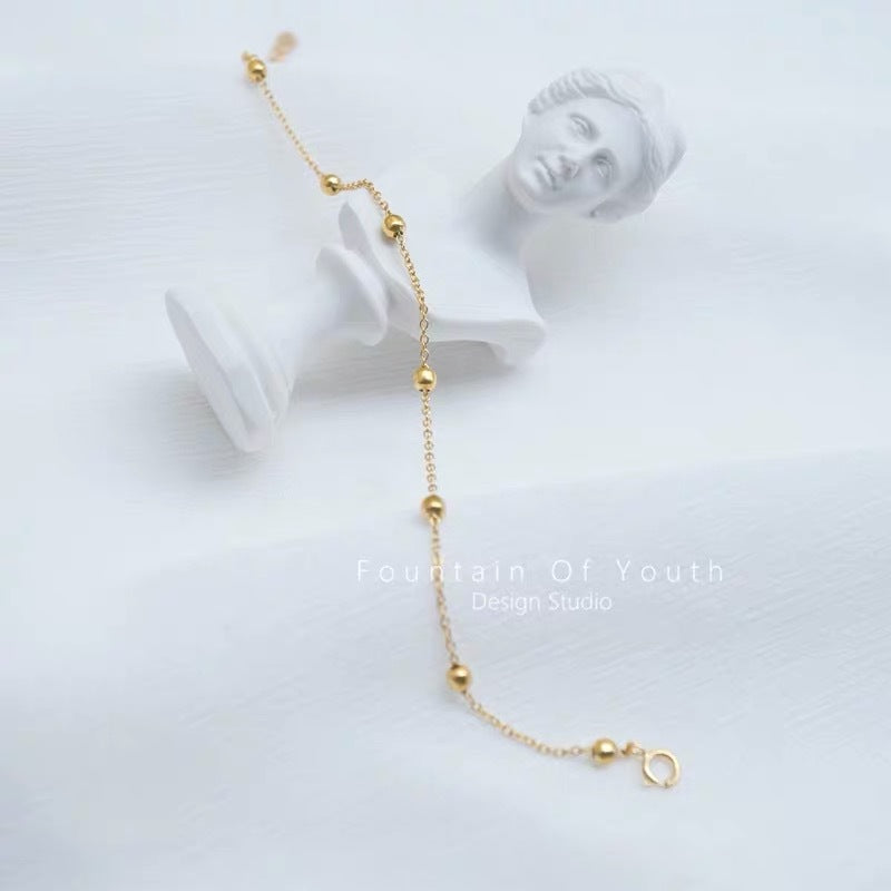 S925 Sterling Silver 14K Gold plated Minimalist Anklet For Women - Cozy Haven
