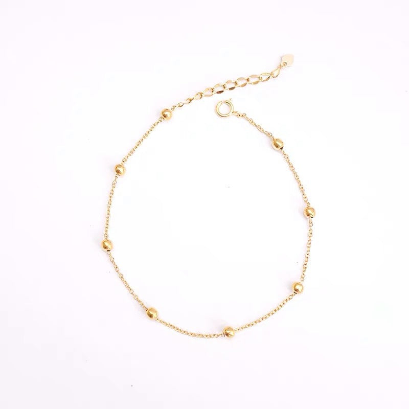 S925 Sterling Silver 14K Gold plated Minimalist Anklet For Women - Cozy Haven