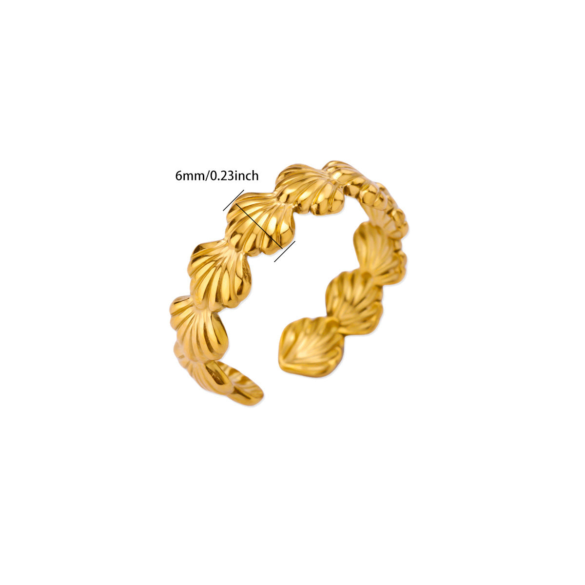 Geometric Line-cut Hollow Mens And Womens Ring - Cozy Haven