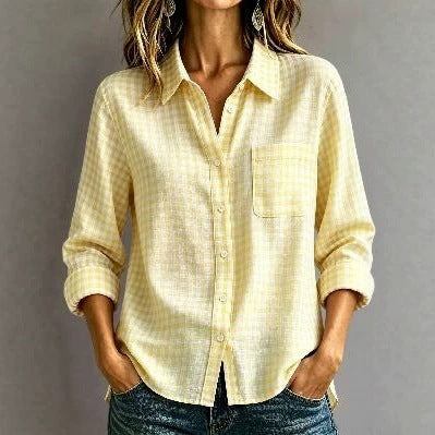 SpringSummer Womens Plaid Shirt Top - Cozy Haven