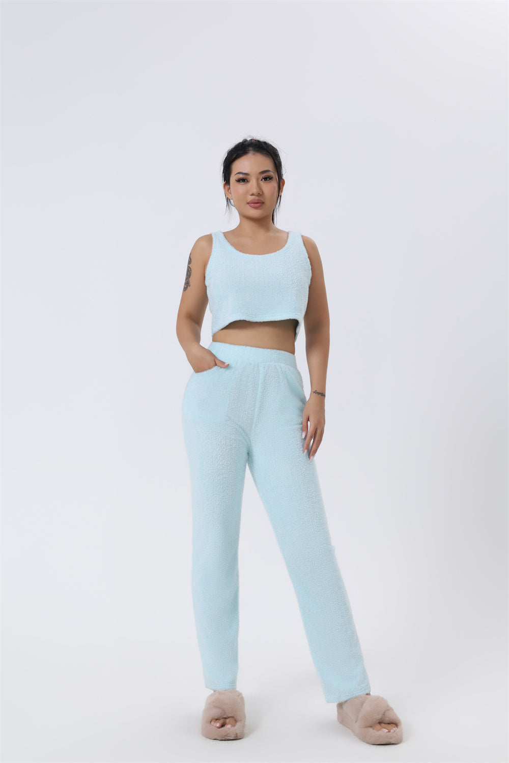 Cozy Pajama Set, 3 Piece Lounge Set, Cute Loungewear, Warm Suit Sets, Matching Set, Lounge Set, 3 Piece Pant Sets, Women Winter Dress - Cozy Haven