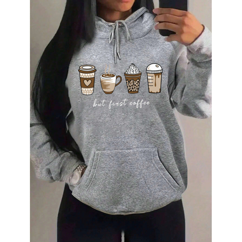 But First Coffee Cartoons Drinks Pattern - Cozy Haven