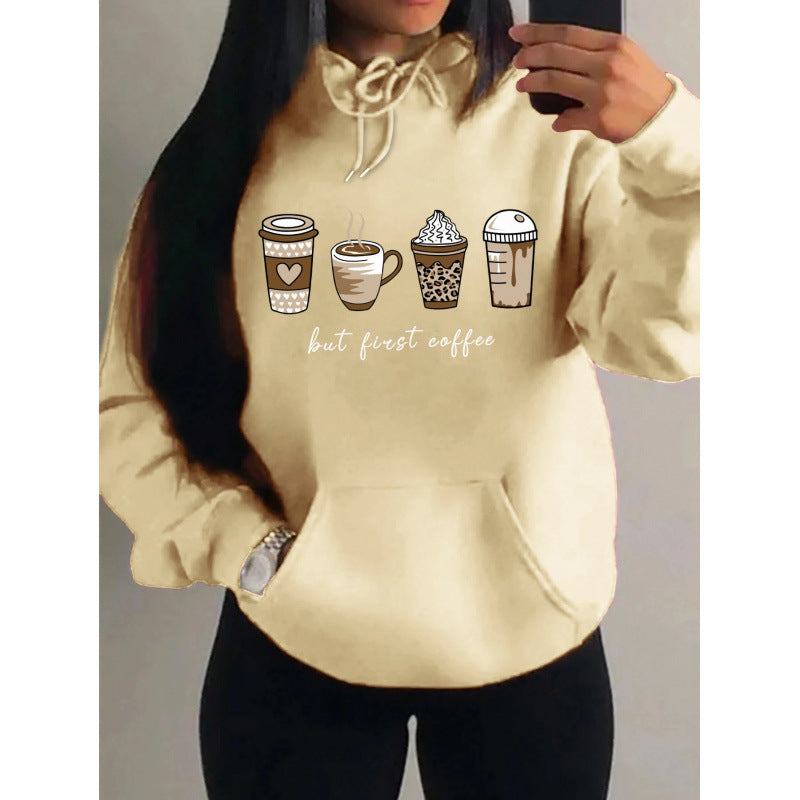But First Coffee Cartoons Drinks Pattern - Cozy Haven