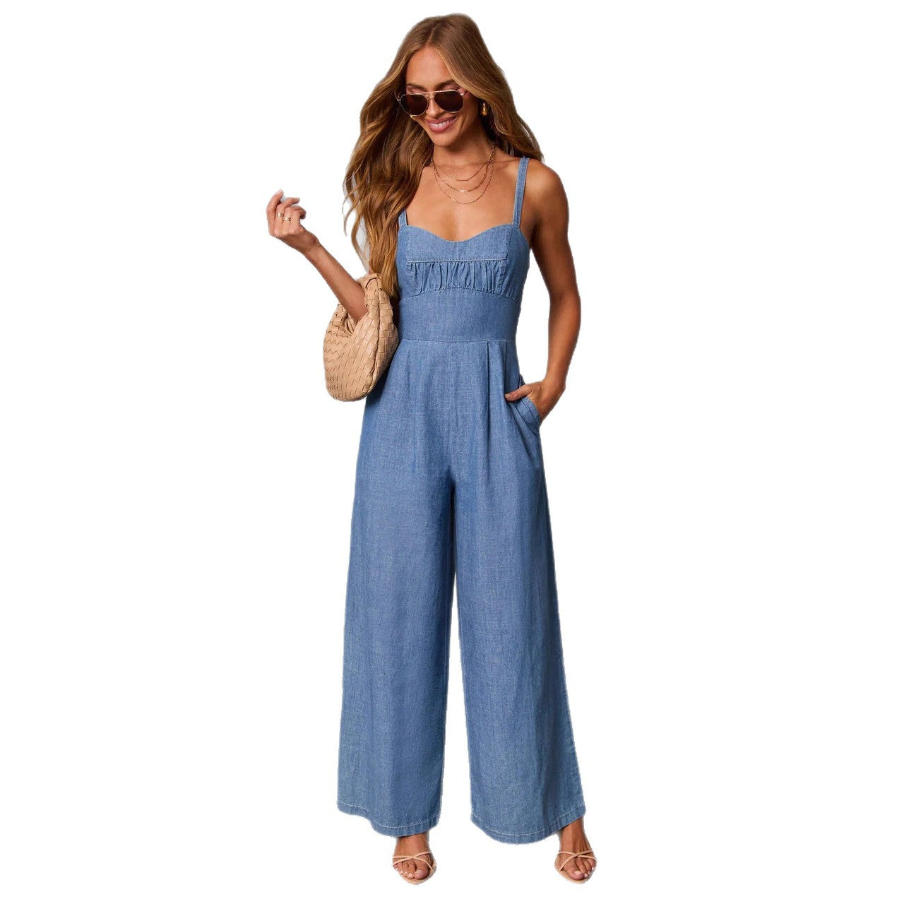 Solid-color Casual Workwear Jumpsuit For Women - Cozy Haven
