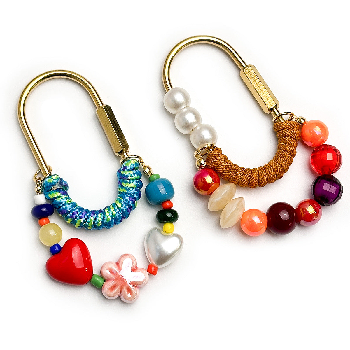 Crystal Bead Heart-shaped Bag Charm - Cozy Haven