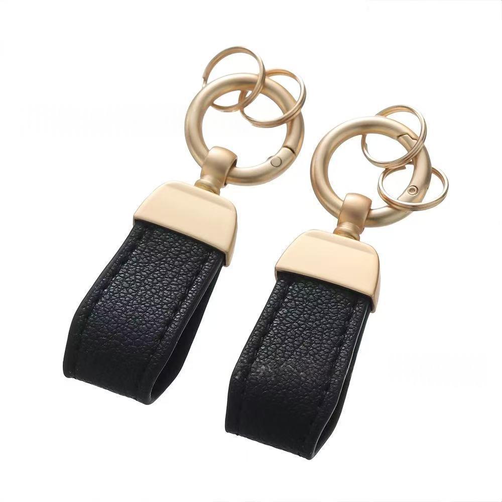 Solid-color Mini Goat-skin Leather Keychain - Cozy Haven