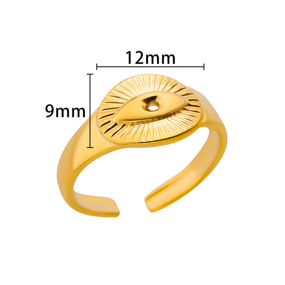 Geometric Line-cut Hollow Mens And Womens Ring - Cozy Haven