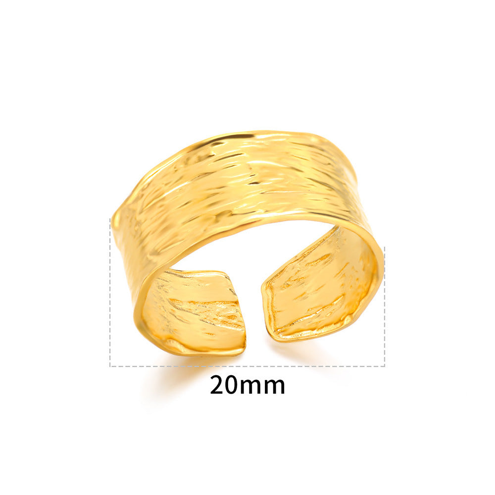 Geometric Line-cut Hollow Mens And Womens Ring - Cozy Haven