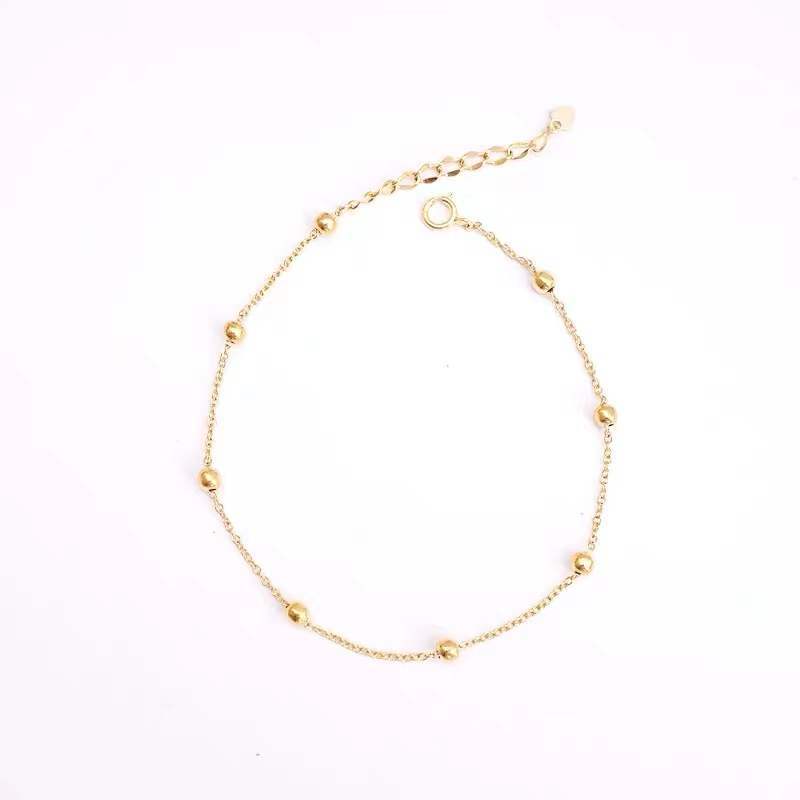 S925 Sterling Silver 14K Gold plated Minimalist Anklet For Women - Cozy Haven