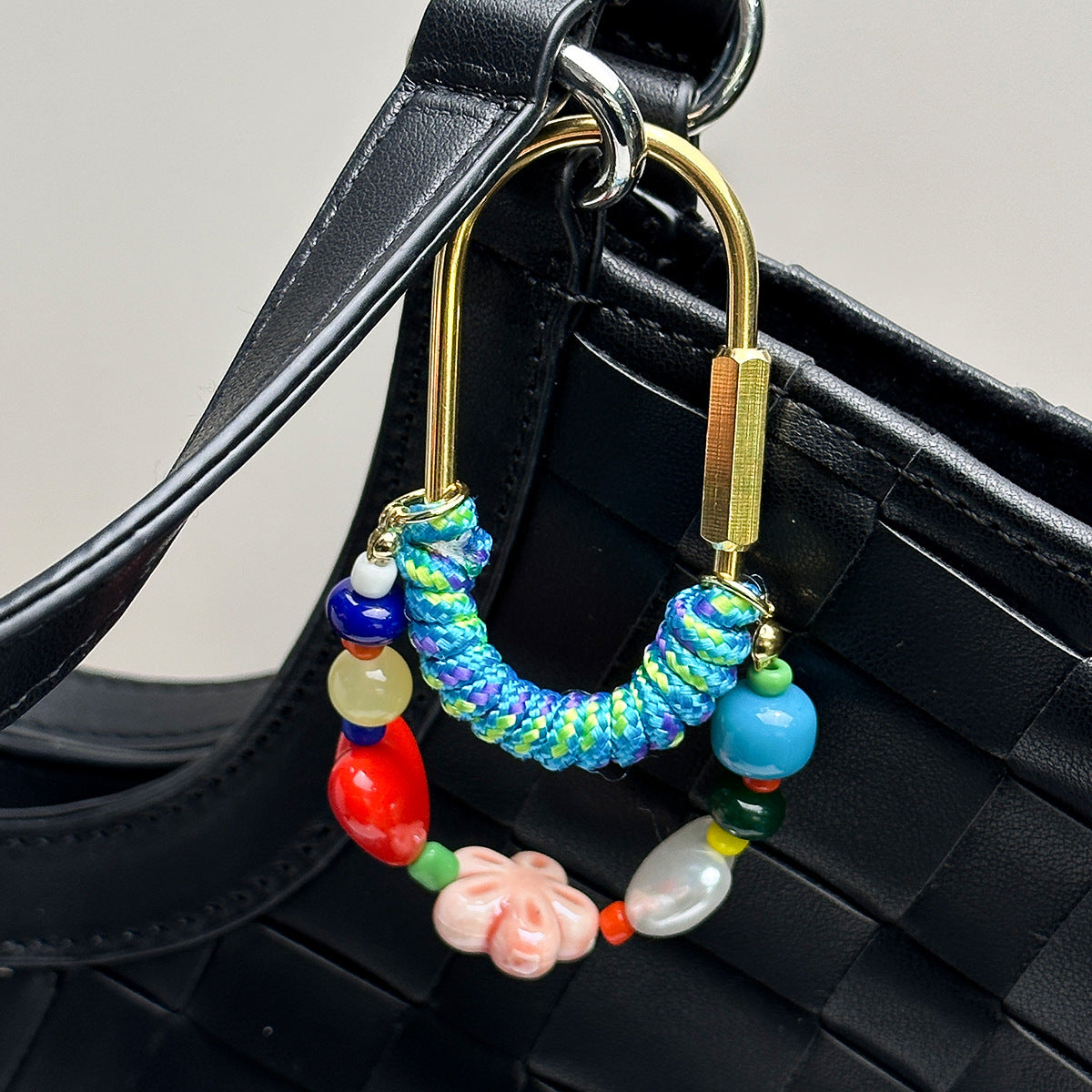 Crystal Bead Heart-shaped Bag Charm - Cozy Haven