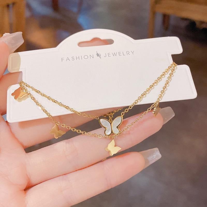 Butterfly Anklet For Women High end 18k Gold colored Trendy Foot Chain - Cozy Haven