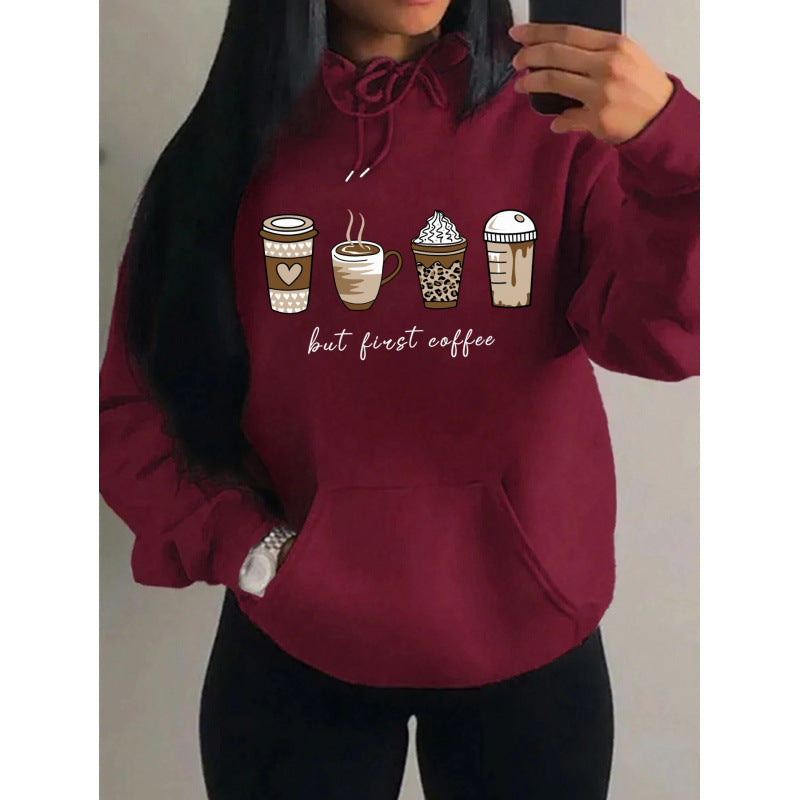 But First Coffee Cartoons Drinks Pattern - Cozy Haven