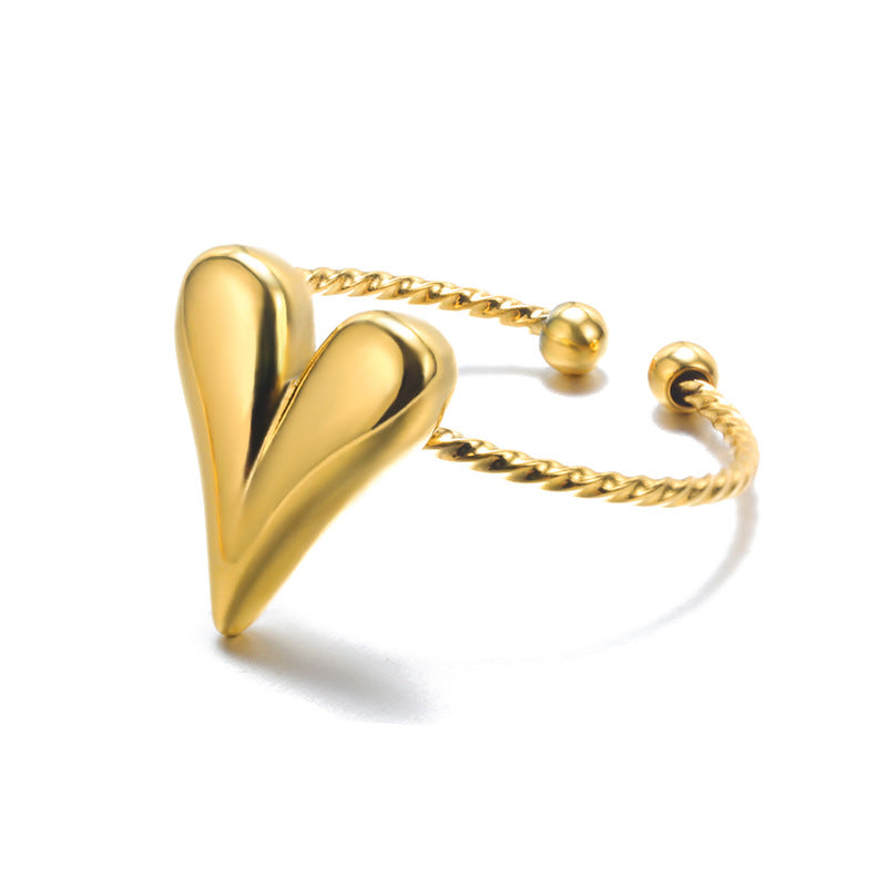 Geometric Line-cut Hollow Mens And Womens Ring - Cozy Haven