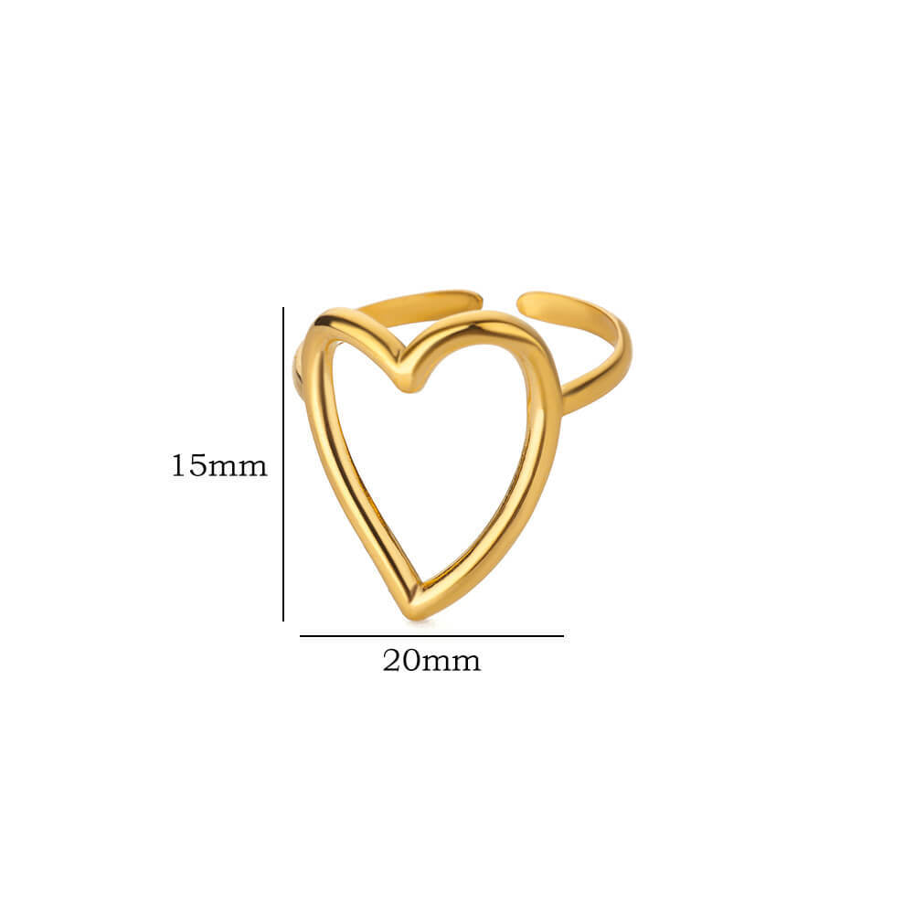 Geometric Line-cut Hollow Mens And Womens Ring - Cozy Haven