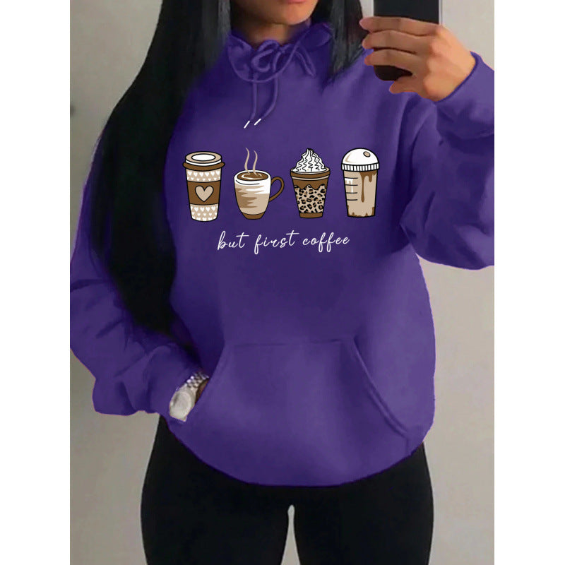 But First Coffee Cartoons Drinks Pattern - Cozy Haven