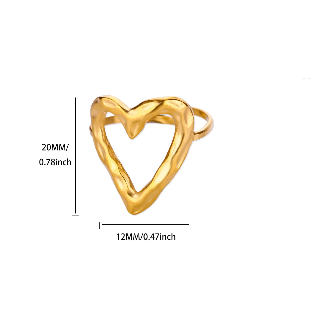 Geometric Line-cut Hollow Mens And Womens Ring - Cozy Haven