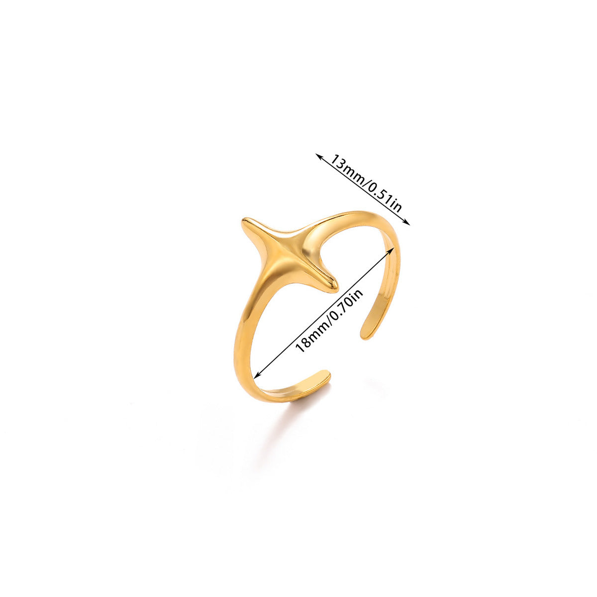 Geometric Line-cut Hollow Mens And Womens Ring - Cozy Haven