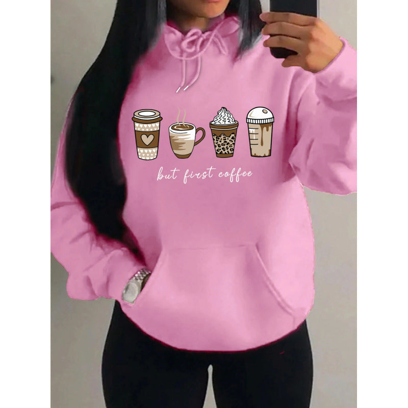 But First Coffee Cartoons Drinks Pattern - Cozy Haven