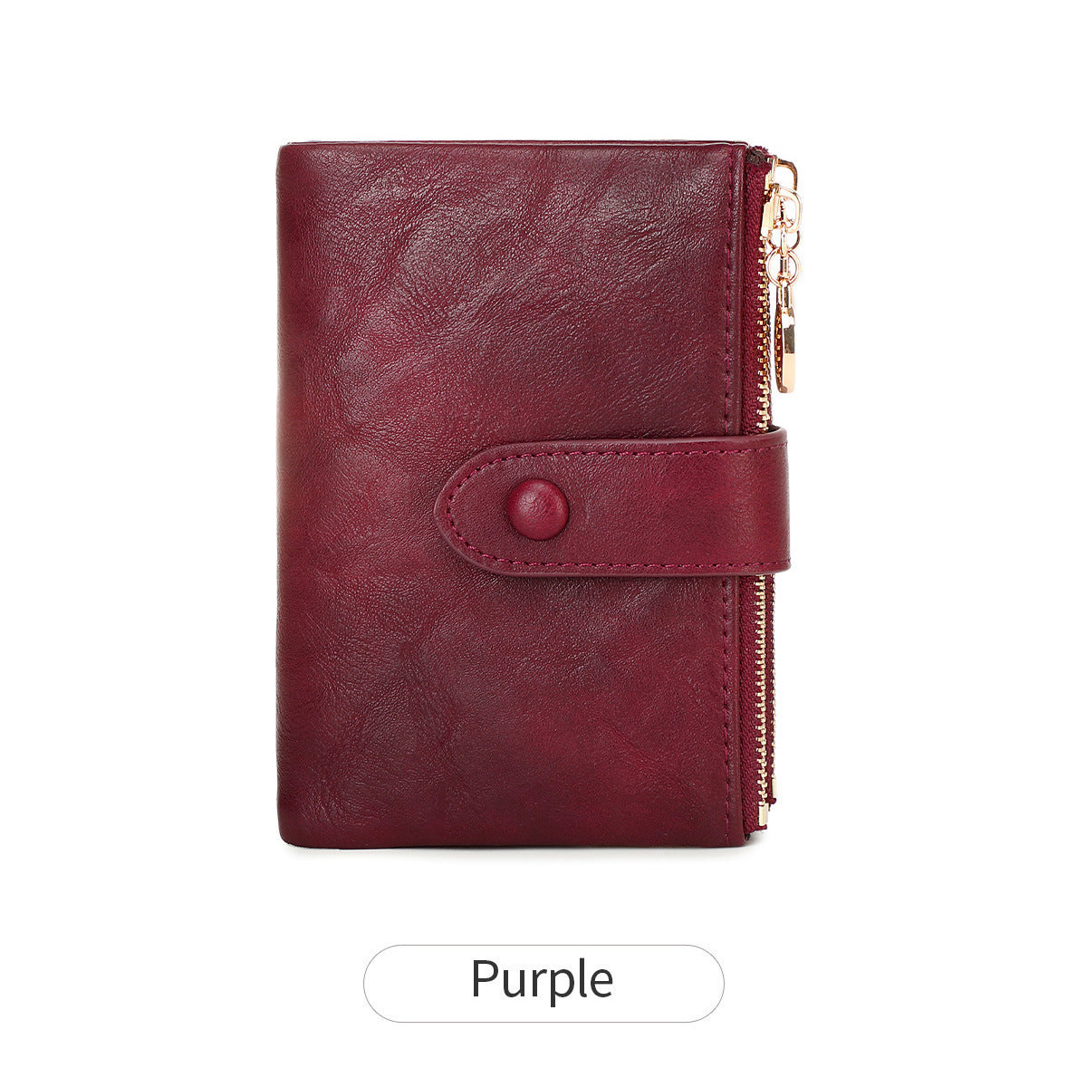 New Womens Retro Short Trifold Wallet With Dual Zippers And Multiple Card Slots - Cozy Haven