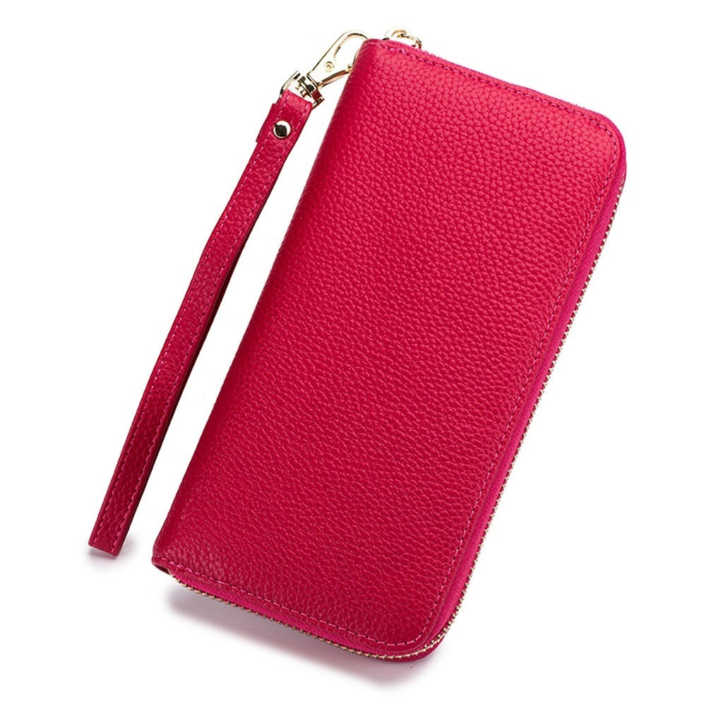 Tassel Top-grain Leather Zippered Womens Wallet - Cozy Haven